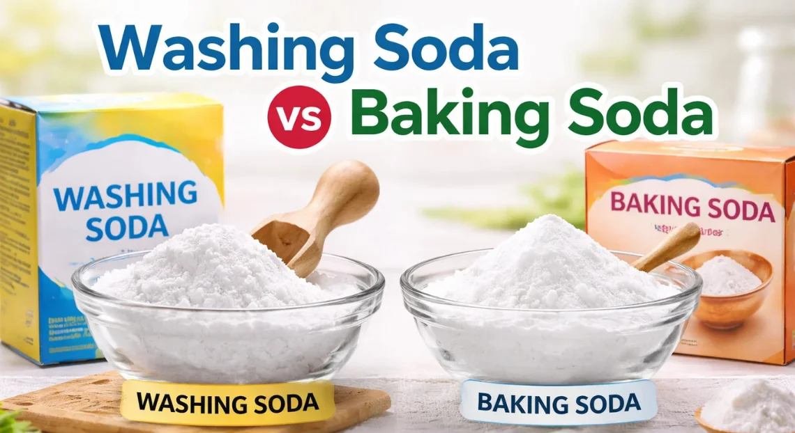 Washing Soda vs Baking Soda: Key Differences, Uses, Safety, and Cleaning Power