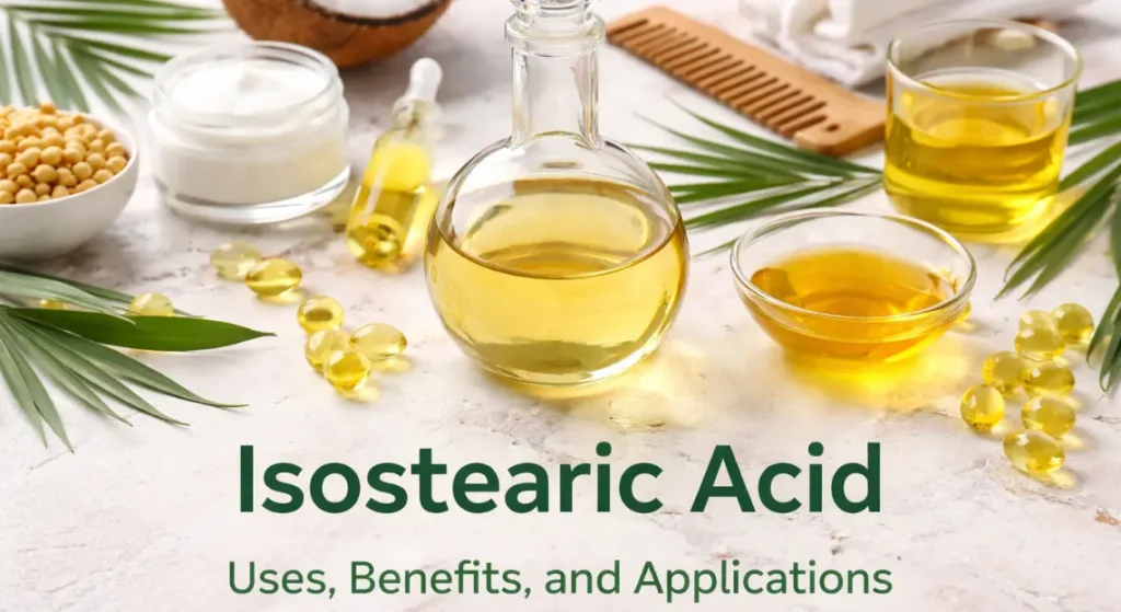 what isostearic acid is, its chemical properties, uses in cosmetics, benefits, and safety